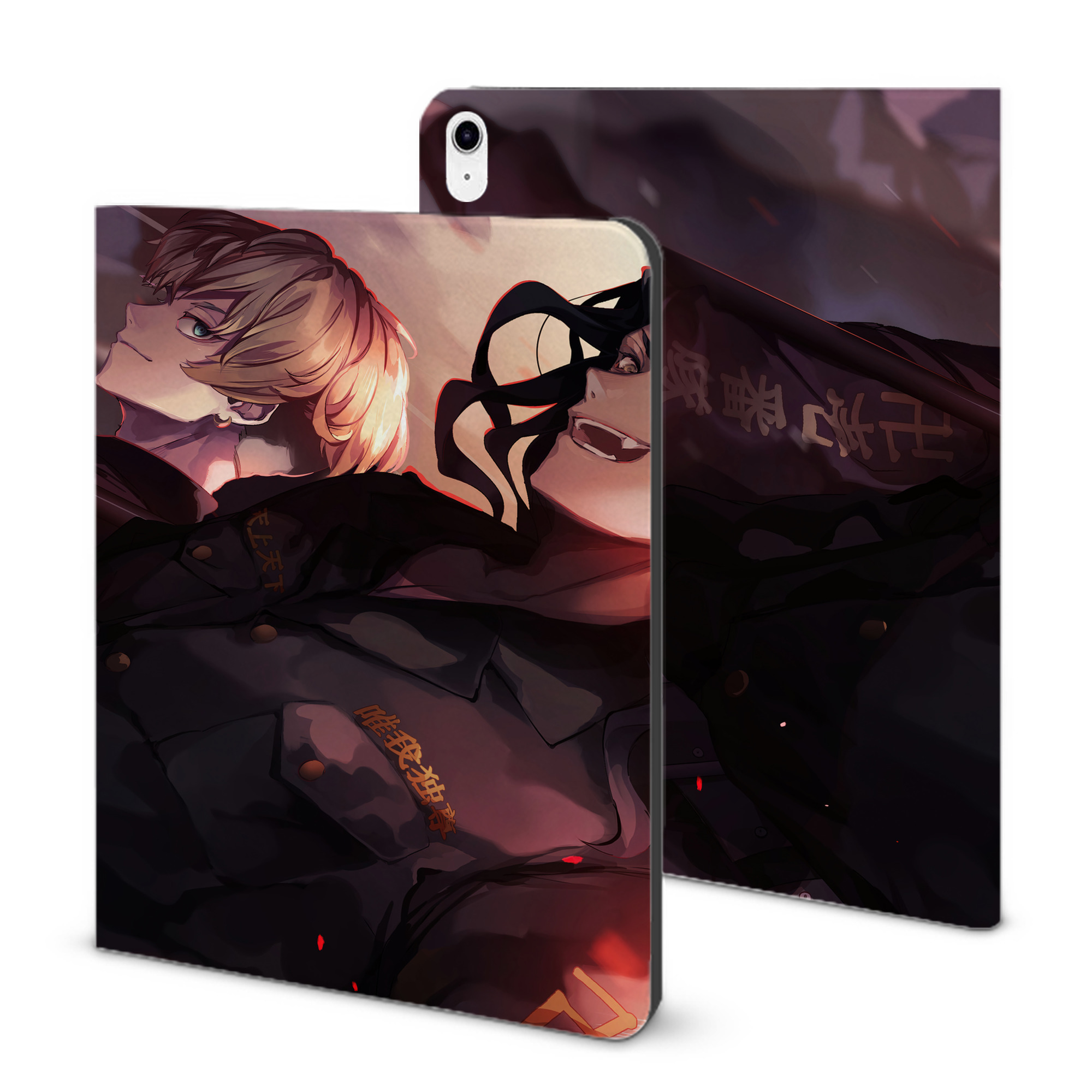 （画像用） 東京リベンジャーズ Tokyo Revengers IPad ケース ブック型 PUレザー TPU 耐衝撃 軽量 薄型 ペン収納なし 全面保護 IPad 各モデル対応